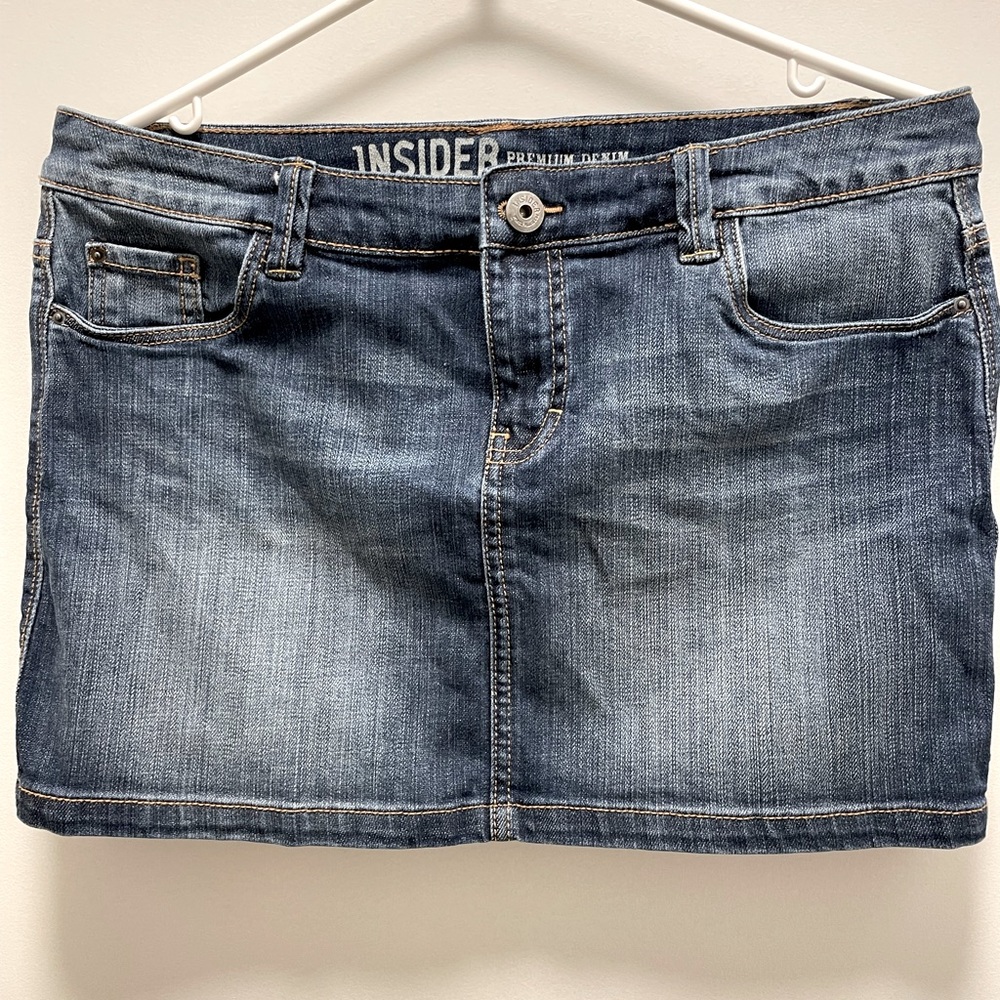 Denim mini skirt